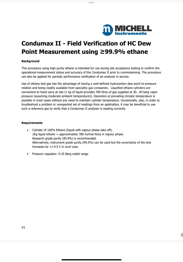 CD2 Field Measurement Verification with Ethane